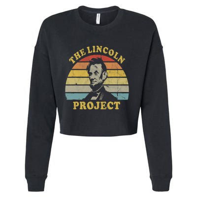 The Lincoln Project Thank You Save The USA Vintage Patriotic Cropped Pullover Crew
