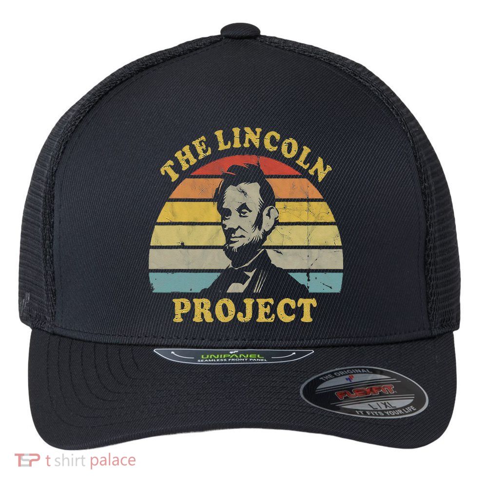 The Lincoln Project Thank You Save The USA Vintage Patriotic Flexfit Unipanel Trucker Cap