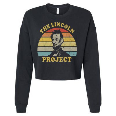 The Lincoln Project Thank You Save The USA Vintage Patriotic Cropped Pullover Crew