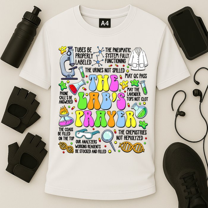 The Lab’s Prayer Lab Week 2025 Laboratory MLS MLT Scientist  Cooling Performance Crew T-Shirt