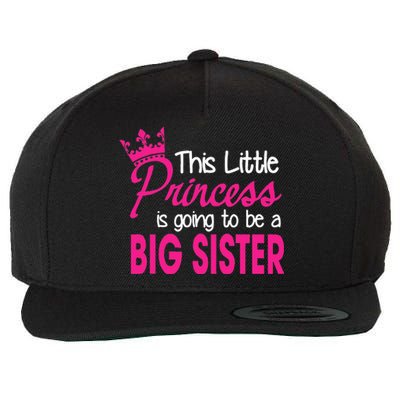 This Little Princess Is Going To Be A Big Sister Wool Snapback Cap