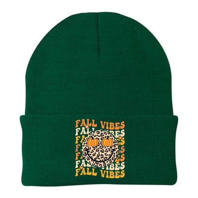 Thankful Leopard Print Fall Decorations Knit Cap Winter Beanie