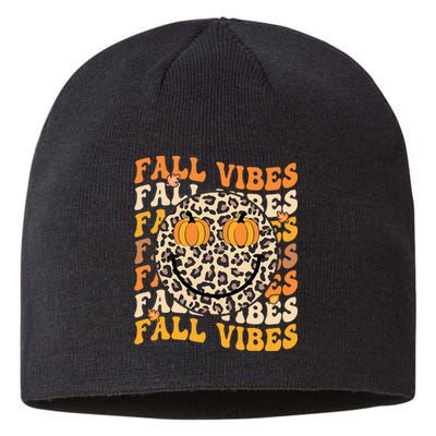 Thankful Leopard Print Fall Decorations Sustainable Beanie