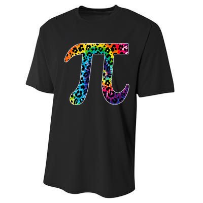 Tg Leopard Plaid Tie Dye Pi Day 3 14 Funny Math Lover Performance Sprint T-Shirt