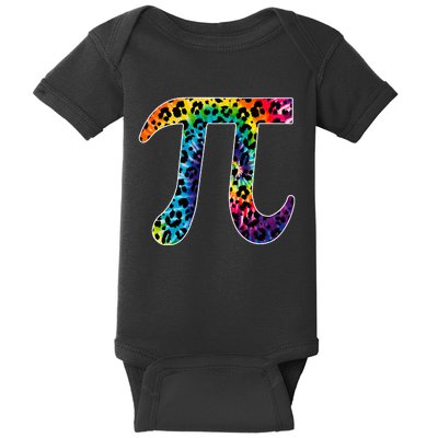 Tg Leopard Plaid Tie Dye Pi Day 3 14 Funny Math Lover Baby Bodysuit