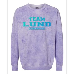 Team Lund Proud Family Surname Last Name Gift Cool Gift Colorblast Crewneck Sweatshirt