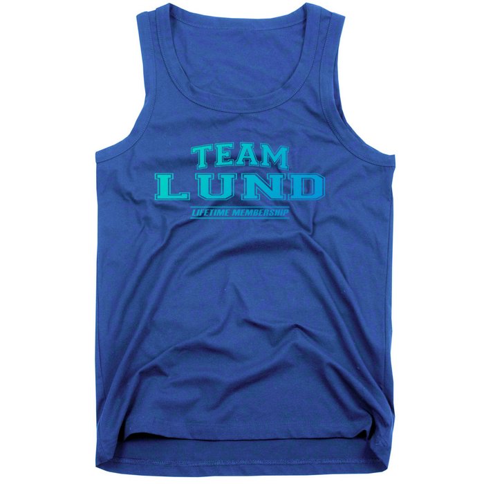 Team Lund Proud Family Surname Last Name Gift Cool Gift Tank Top