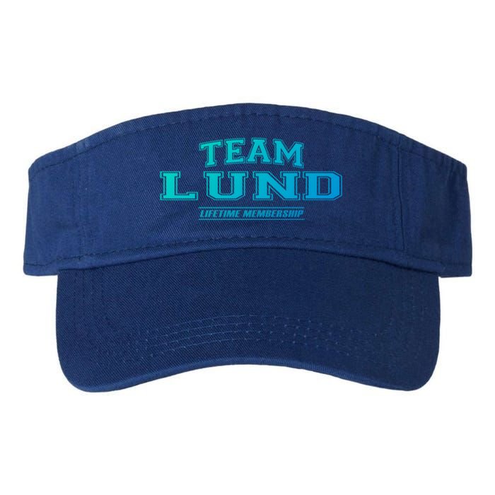 Team Lund Proud Family Surname Last Name Gift Cool Gift Valucap Bio-Washed Visor