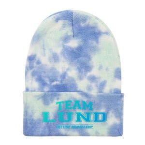 Team Lund Proud Family Surname Last Name Gift Cool Gift Tie Dye 12in Knit Beanie