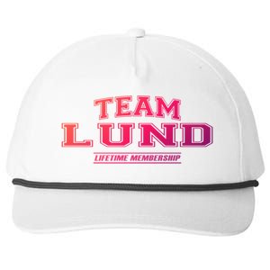 Team Lund Proud Family Surname Last Name Gift Cool Gift Snapback Five-Panel Rope Hat