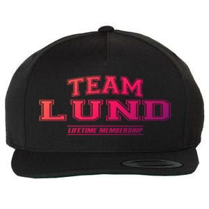 Team Lund Proud Family Surname Last Name Gift Cool Gift Wool Snapback Cap