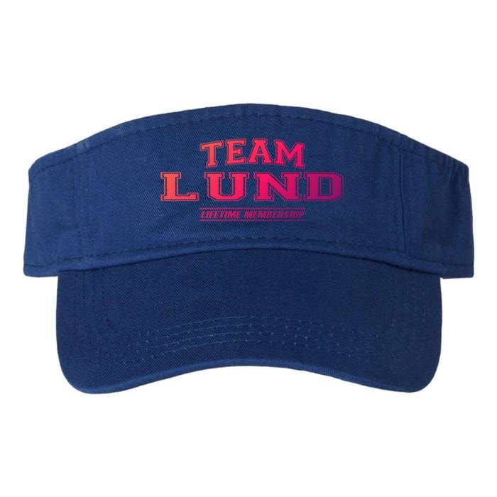 Team Lund Proud Family Surname Last Name Gift Cool Gift Valucap Bio-Washed Visor