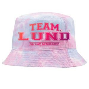 Team Lund Proud Family Surname Last Name Gift Cool Gift Tie-Dyed Bucket Hat