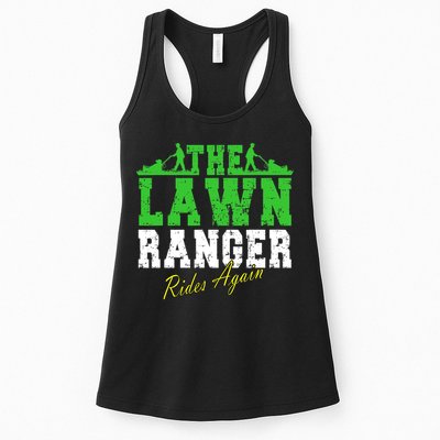 The Lawn Ranger Rides Again Lawn Mower Golf Womens Tank Top