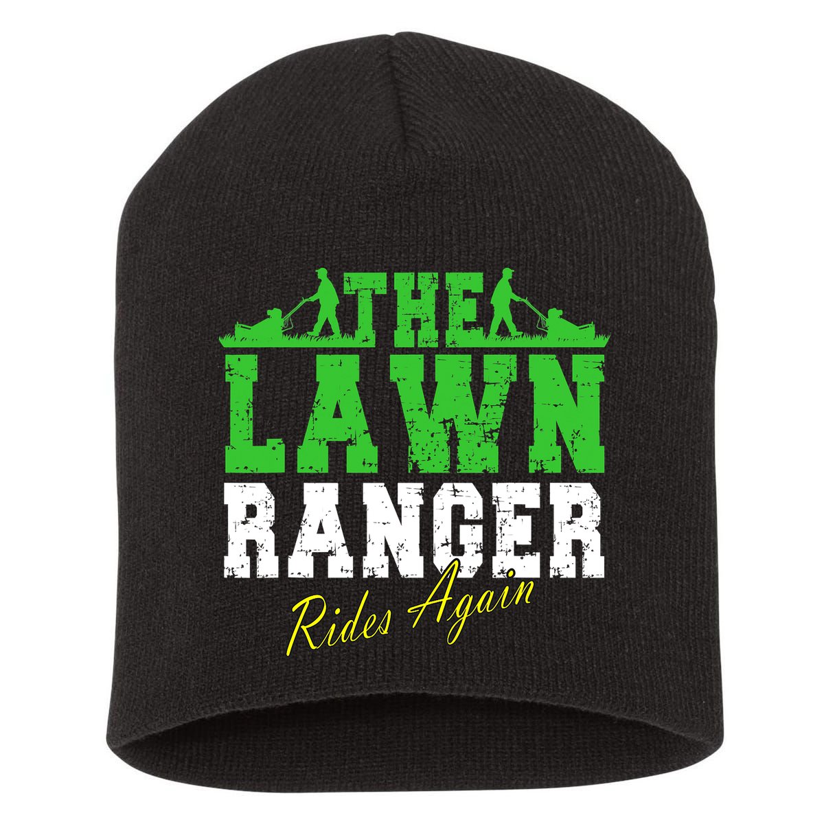 The Lawn Ranger Rides Again Lawn Mower Golf Short Acrylic Beanie