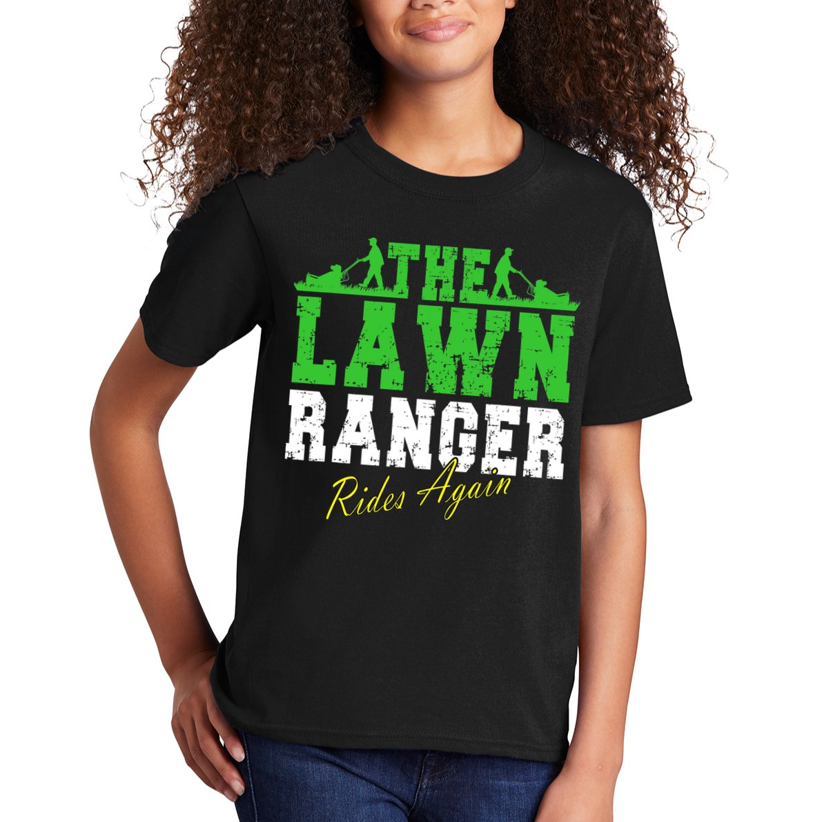 The Lawn Ranger Rides Again Lawn Mower Golf Kids T-Shirt