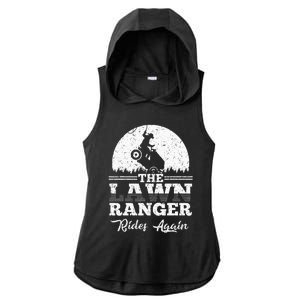 The Lawn Ranger Rides Again Cute Lawn Caretaker Ladies PosiCharge Tri-Blend Wicking Draft Hoodie Tank