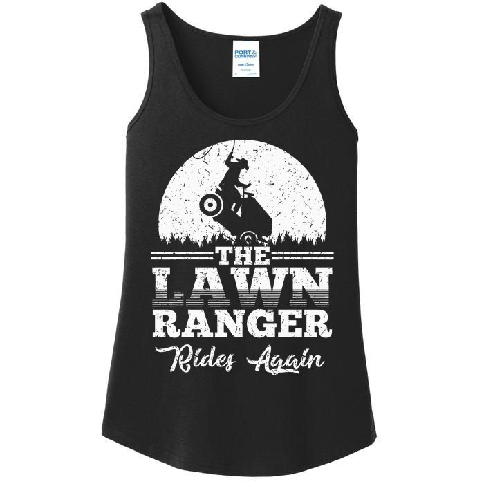 The Lawn Ranger Rides Again Cute Lawn Caretaker Ladies Essential Tank