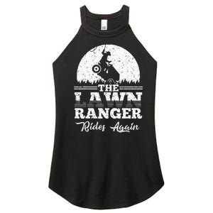 The Lawn Ranger Rides Again Cute Lawn Caretaker Women's Perfect Tri Rocker Tank