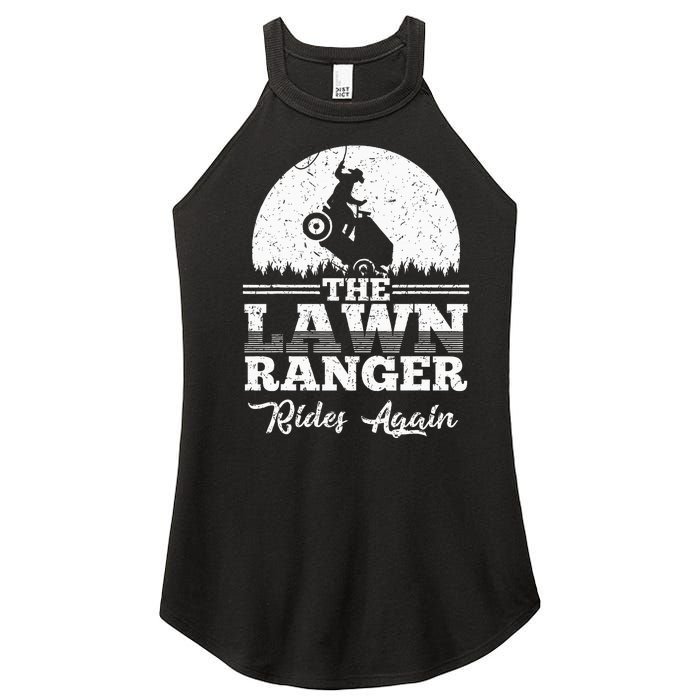 The Lawn Ranger Rides Again Cute Lawn Caretaker Women's Perfect Tri Rocker Tank