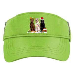 Three Labrador Retriever Xmas Labrador Retriever Lover Gift Adult Drive Performance Visor