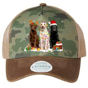 Three Labrador Retriever Xmas Labrador Retriever Lover Gift Legacy Tie Dye Trucker Hat