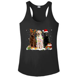 Three Labrador Retriever Xmas Labrador Retriever Lover Gift Ladies PosiCharge Competitor Racerback Tank