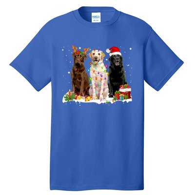 Three Labrador Retriever Xmas Labrador Retriever Lover Gift Tall T-Shirt