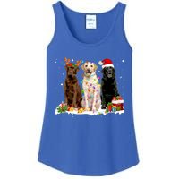 Three Labrador Retriever Xmas Labrador Retriever Lover Gift Ladies Essential Tank