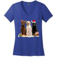 Three Labrador Retriever Xmas Labrador Retriever Lover Gift Women's V-Neck T-Shirt