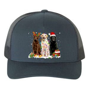 Three Labrador Retriever Xmas Labrador Retriever Lover Gift Yupoong Adult 5-Panel Trucker Hat