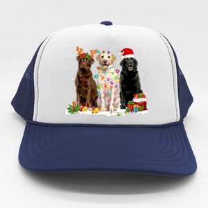 Three Labrador Retriever Xmas Labrador Retriever Lover Gift Trucker Hat