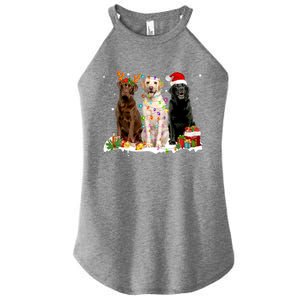 Three Labrador Retriever Xmas Labrador Retriever Lover Gift Women's Perfect Tri Rocker Tank