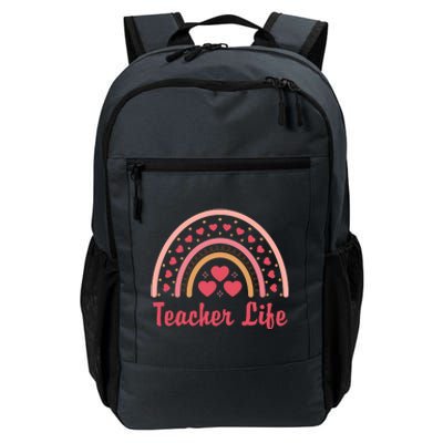 Teacher Life Rainbow Valentines Day Gift Daily Commute Backpack