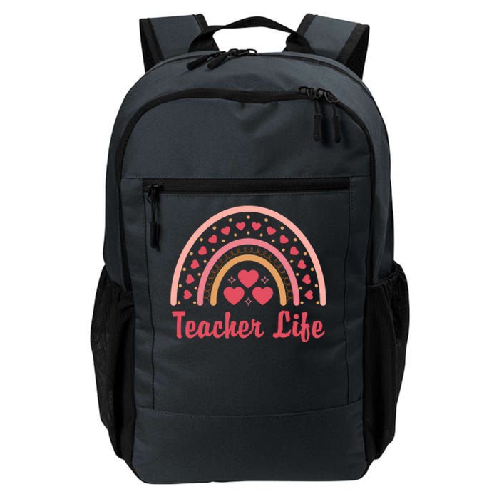 Teacher Life Rainbow Valentines Day Gift Daily Commute Backpack