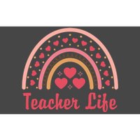 Teacher Life Rainbow Valentines Day Gift Bumper Sticker