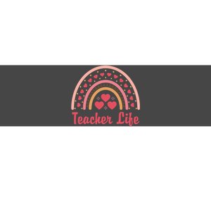 Teacher Life Rainbow Valentines Day Gift Bumper Sticker