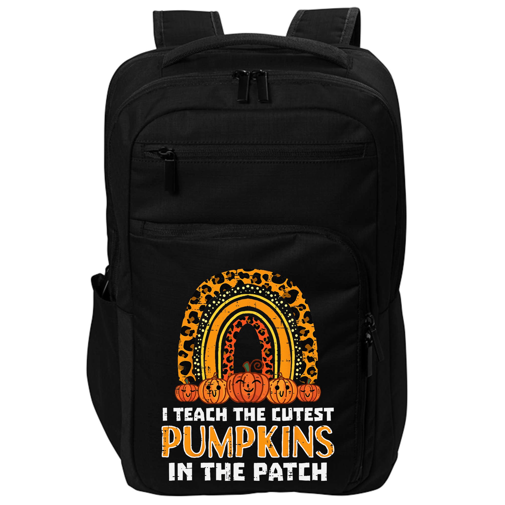 Teach Leopard Rainbow Cute Halloween Costume Teacher Impact Tech Backpack