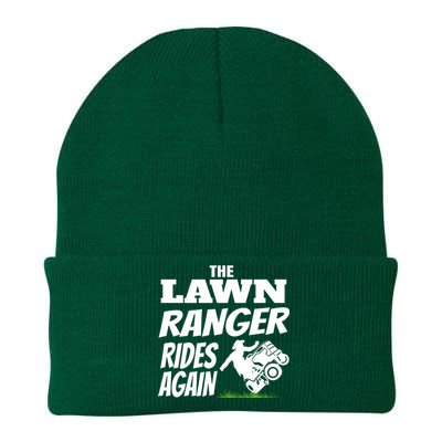 The Lawn Ranger Rides Again Lawn Mower Mowing Knit Cap Winter Beanie