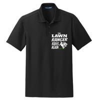 The Lawn Ranger Rides Again Lawn Mower Mowing Dry Zone Grid Polo