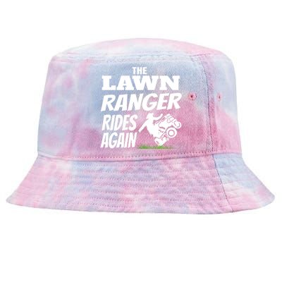 The Lawn Ranger Rides Again Lawn Mower Mowing Tie-Dyed Bucket Hat