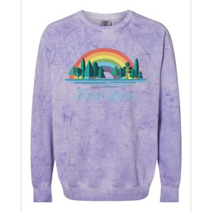 Torch Lake Rainbow Lake Souvenir Colorblast Crewneck Sweatshirt