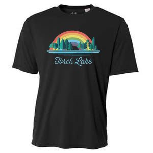 Torch Lake Rainbow Lake Souvenir Cooling Performance Crew T-Shirt