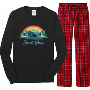 Torch Lake Rainbow Lake Souvenir Long Sleeve Pajama Set