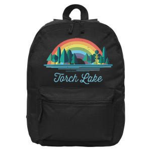 Torch Lake Rainbow Lake Souvenir 16 in Basic Backpack