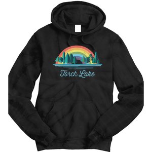 Torch Lake Rainbow Lake Souvenir Tie Dye Hoodie