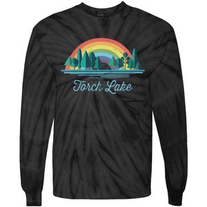 Torch Lake Rainbow Lake Souvenir Tie-Dye Long Sleeve Shirt