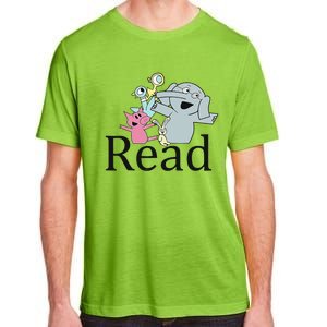 Teacher Library Read Book Club Piggie Elephant Pigeons Funny Adult ChromaSoft Performance T-Shirt