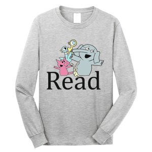 Teacher Library Read Book Club Piggie Elephant Pigeons Funny Long Sleeve Shirt