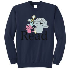 Teacher Library Read Book Club Piggie Elephant Pigeons Funny Tall Sweatshirt